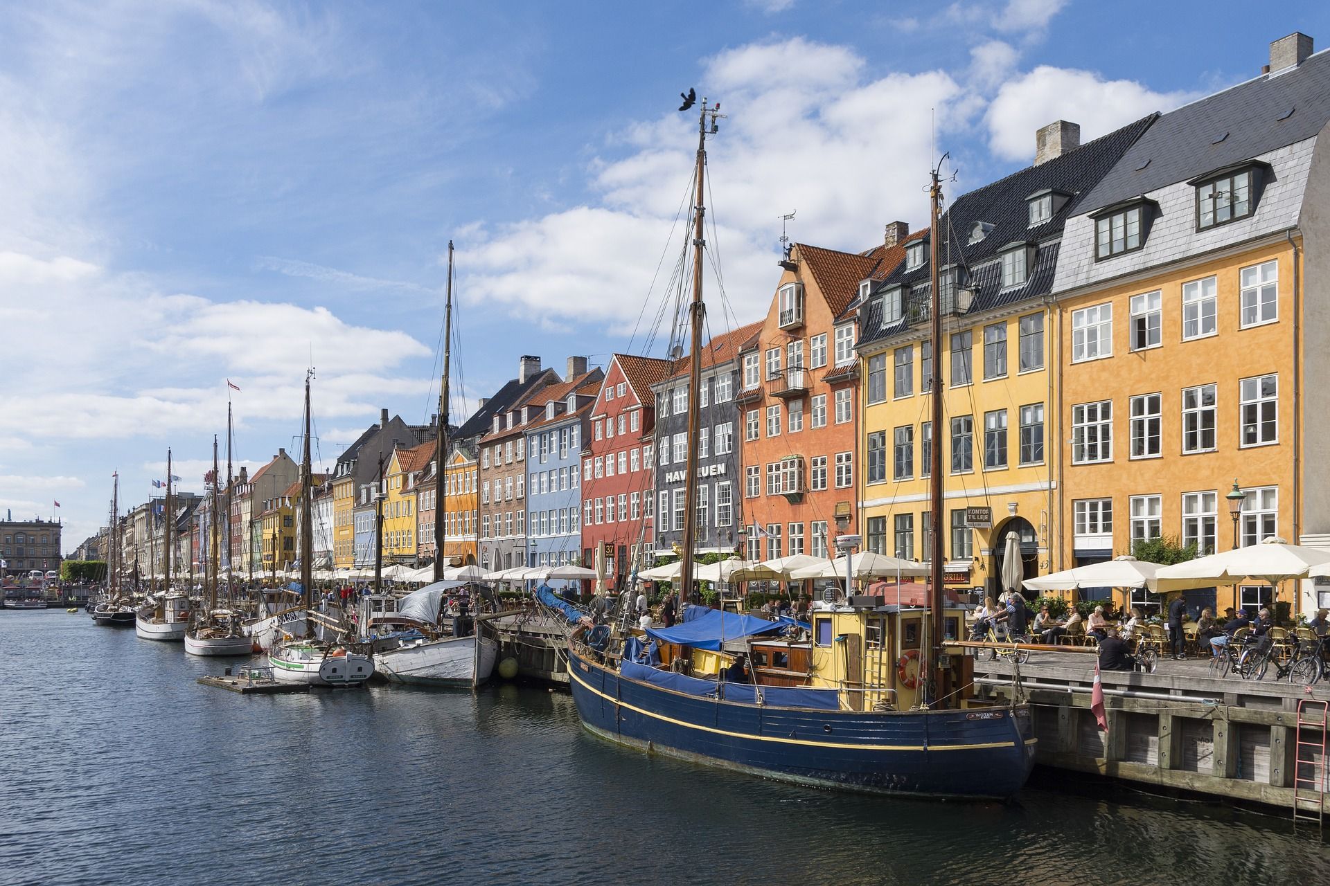 Copenhague, capital de Dinamarca.