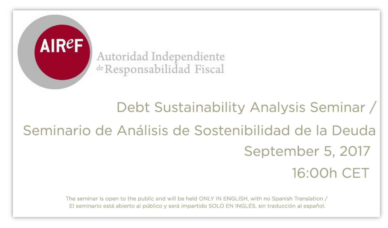 Presentación del seminario de Análisis de Sostenibilidad de la Deuda