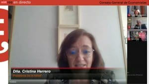 Cristina Herrero en Líderes en Directo, del Consejo General de Economistas 2